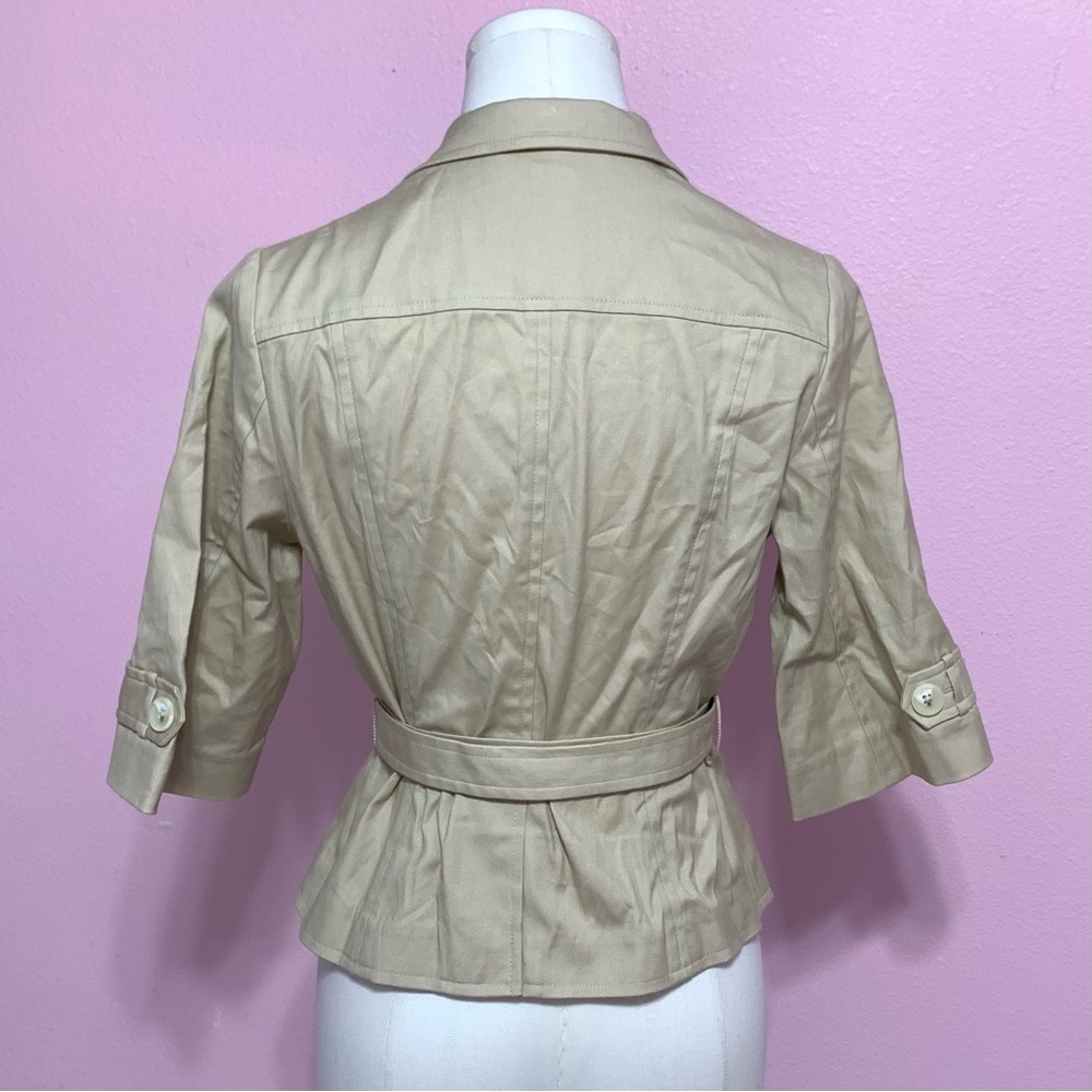 VTG Y2K Banana Republic Light Tan Belted Blazer 2P - Picture 3 of 13